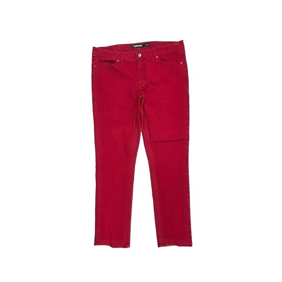 Jordache Skinny Womens size 16 Red Denim Jeans - Picture 1 of 4